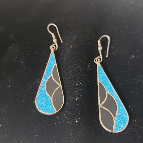 Vintage Alpaca Mexico Earrings - Picture 1 of 2